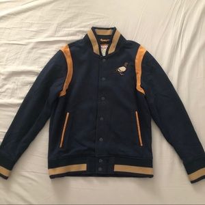 Staple Rugged Outdoor Blue and Tan Bomber Jacket